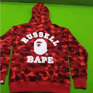 Bape red XL hoodie